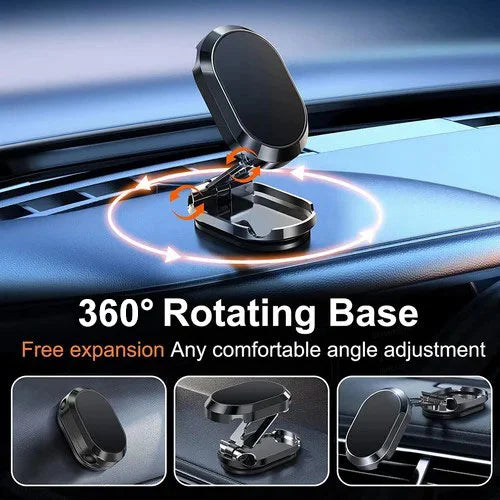 360° Marvel: Foldable Magnetic Car Phone Holder!