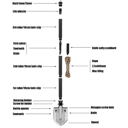 Indestructible Survival Shovel