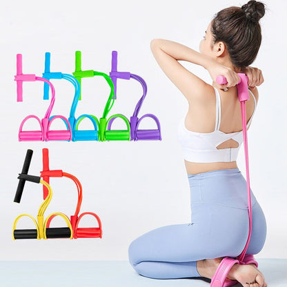 Get Fit Anywhere: Foot Pedal Resistance Band for Full-Body Workouts!