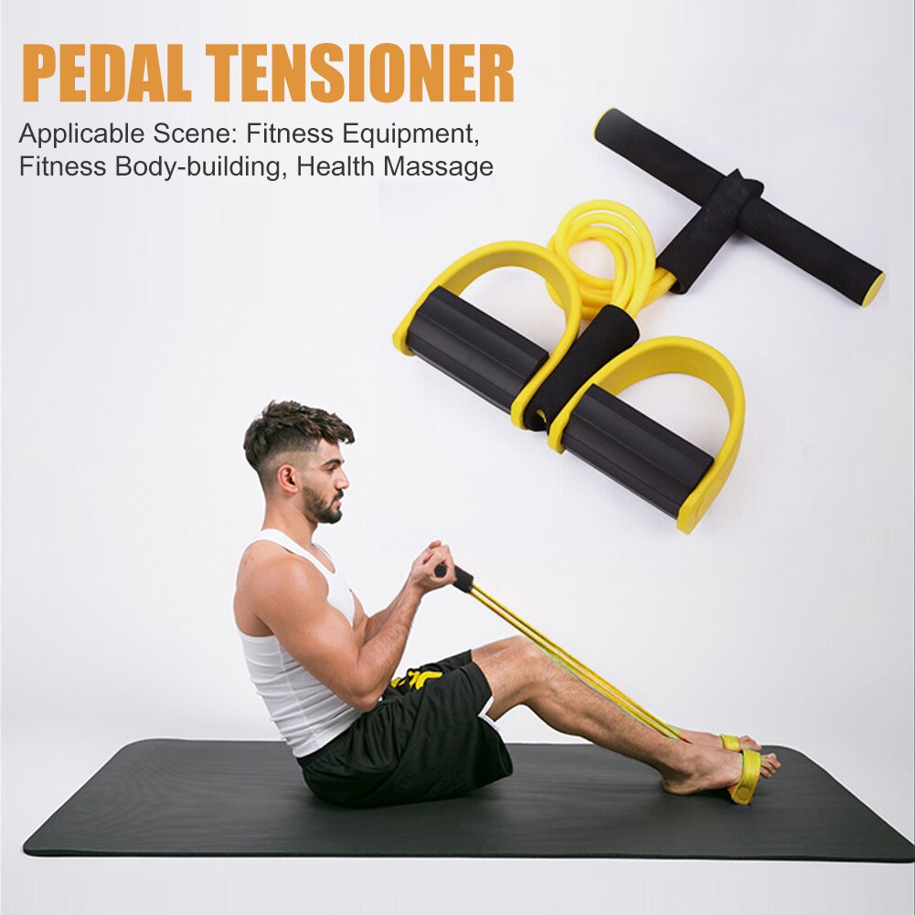 Get Fit Anywhere: Foot Pedal Resistance Band for Full-Body Workouts!