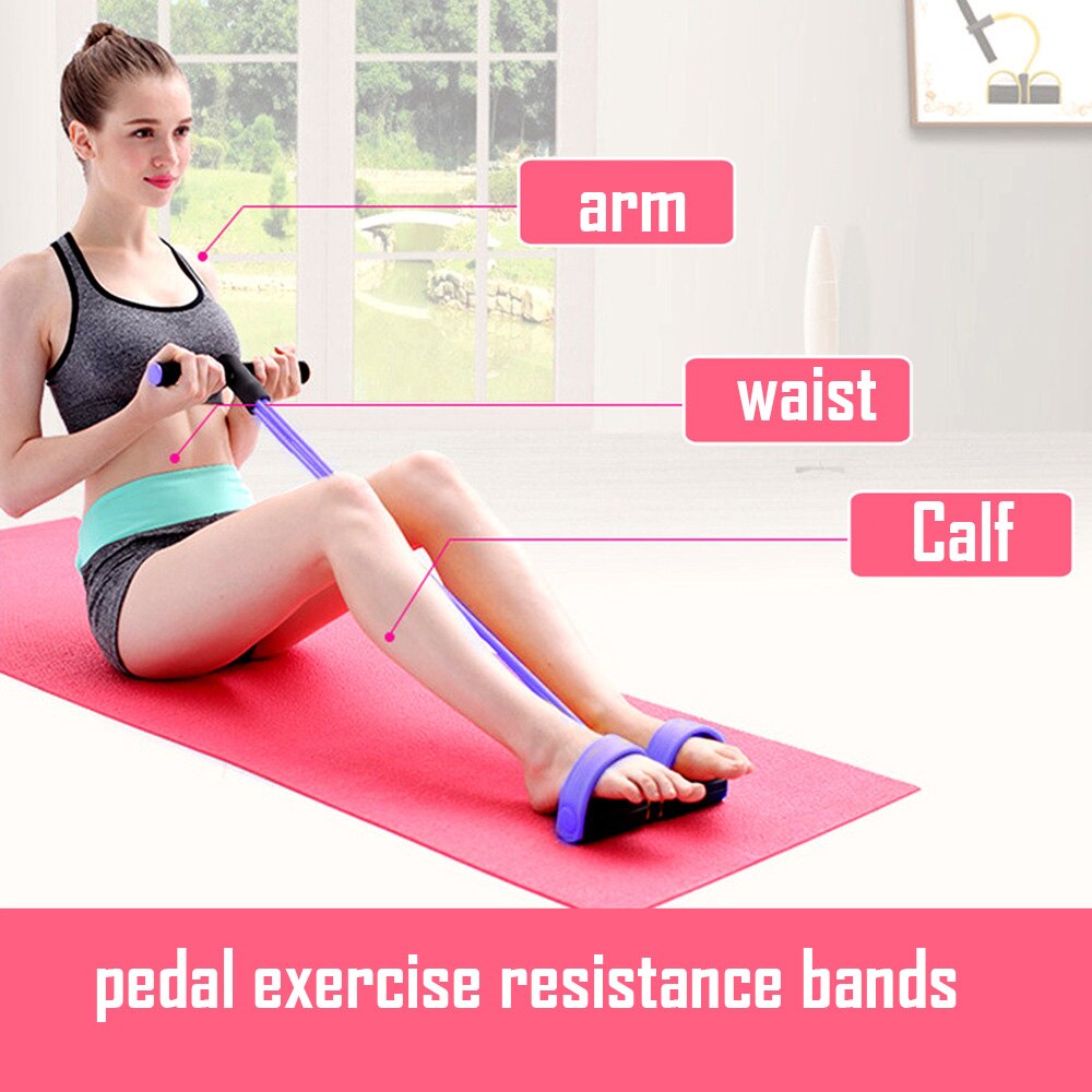 Get Fit Anywhere: Foot Pedal Resistance Band for Full-Body Workouts!